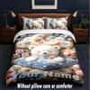 Conjunto de Roupa de Cama de 3 Peças Tema Ursinho de Pelúcia, 1 Lençol de Cima e 2 Fronhas Roupa de Cama Personalizada para Casa