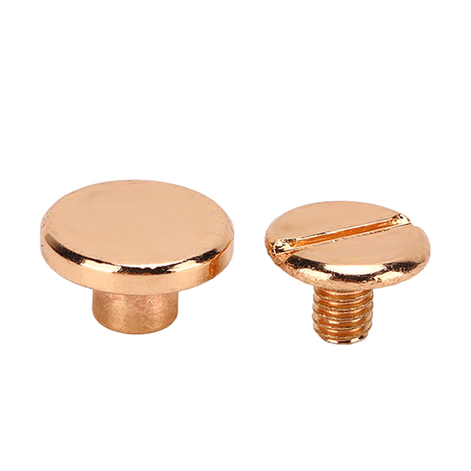 

200 комплектов винтов для переплета книг 9x5 мм, твердый толстый латунный материал, равномерное покрытие, разные виды винтов для переплета золотой