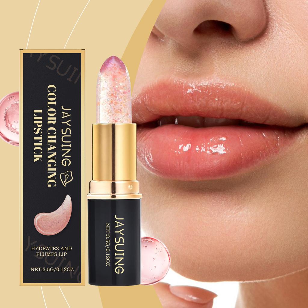 JAYSUING glitter color-changing nourishing lipstick moisturizing non-greasy nourishing lip moisturizing brightening color-changing lipstick
