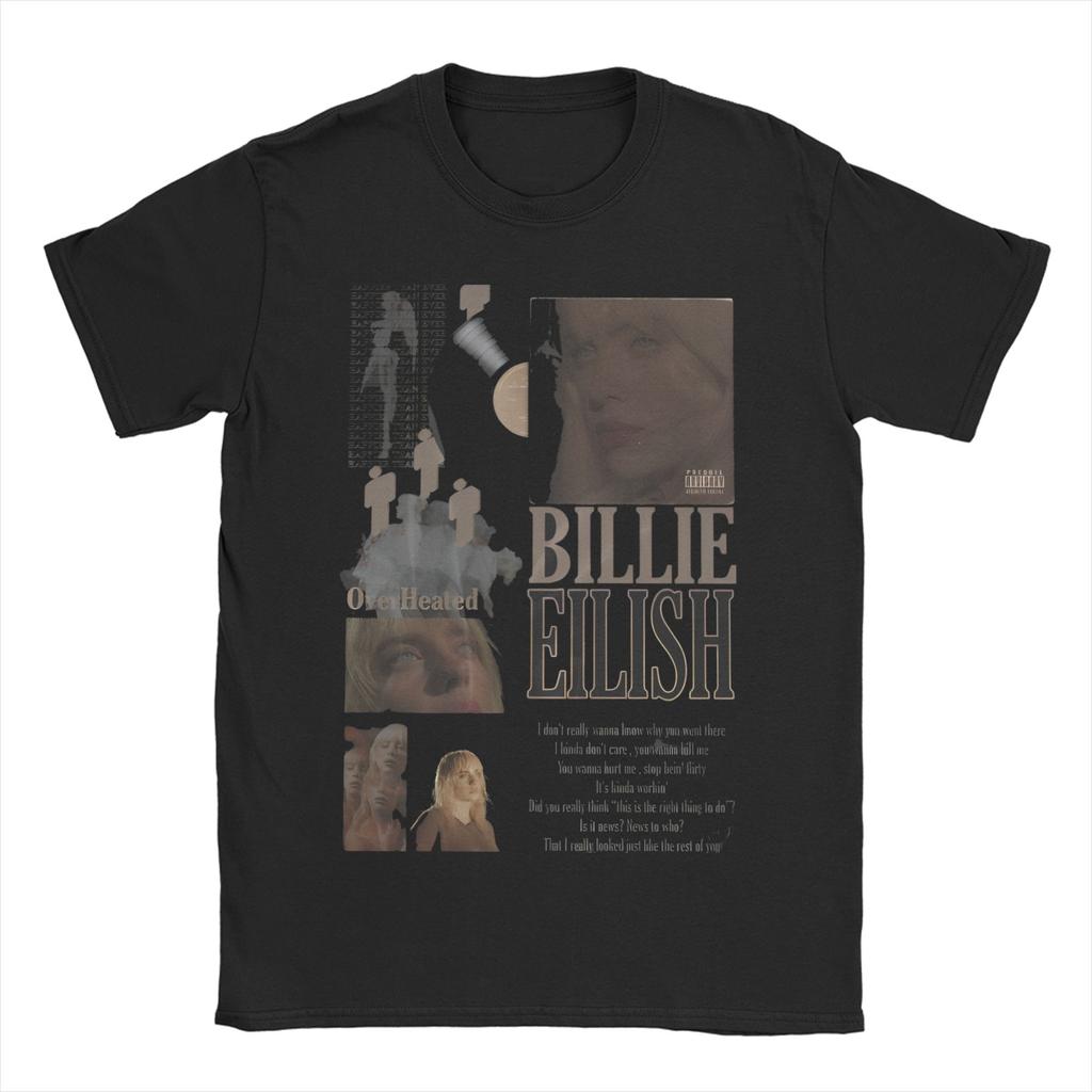 Amerikanisches Sänger T-Shirt für Männer Frauen BILLIEEILISH Baumwoll-T-Shirt Rundhals Kurzarm T-Shirts Klassische Kleidung