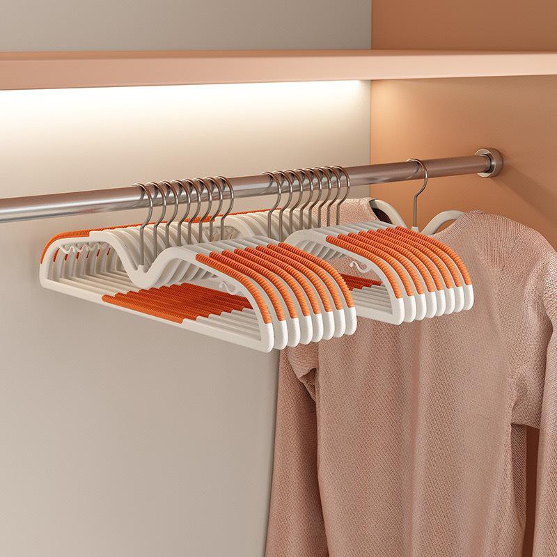 Compact Non-Slip Clothes Hanger - Space-Saving, No-Trace, Anti-Shoulder Bump Drying Rack.
