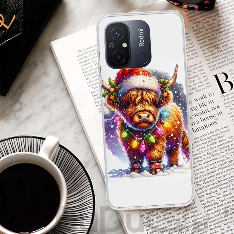 

Cute Highland Cow Cover For Xiaomi Redmi 13 13C 14C 12 12C 10 10C 9 9C 9T 9A Phone Case 10A 8A 8 7A 7 6A 6 K80 K70 K60 K20 K40 Redmi 13