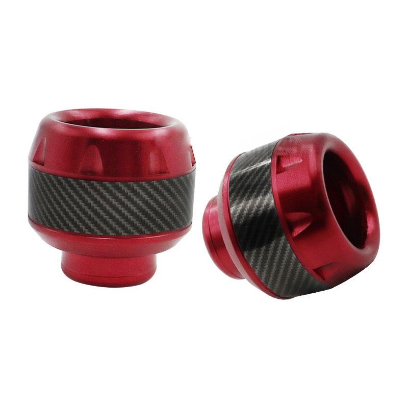 2PC Universal Motorcycle Frame Slider Aluminum Alloy Front Fork Cup Falling Crush Protector Carbon Fiber for Motorbike Scooter