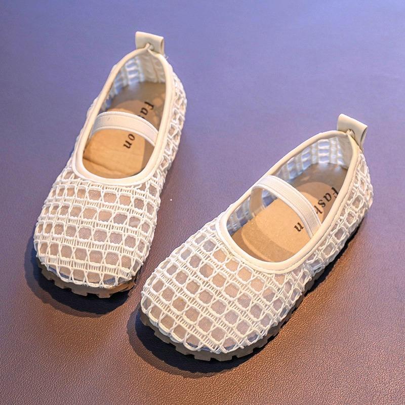 Mädchen Sandalen Sommerkleidung rutschfest 2025 neu Mesh hohl atmungsaktiv Kinder Mesh Schuhe Mädchen Mode Prinzessin