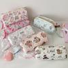 Kawaii Oxford Stationery Bag Pouch Back To School Pencil Case INS Pink Sweetheart Bow Aesthetic Stationery School Supplies