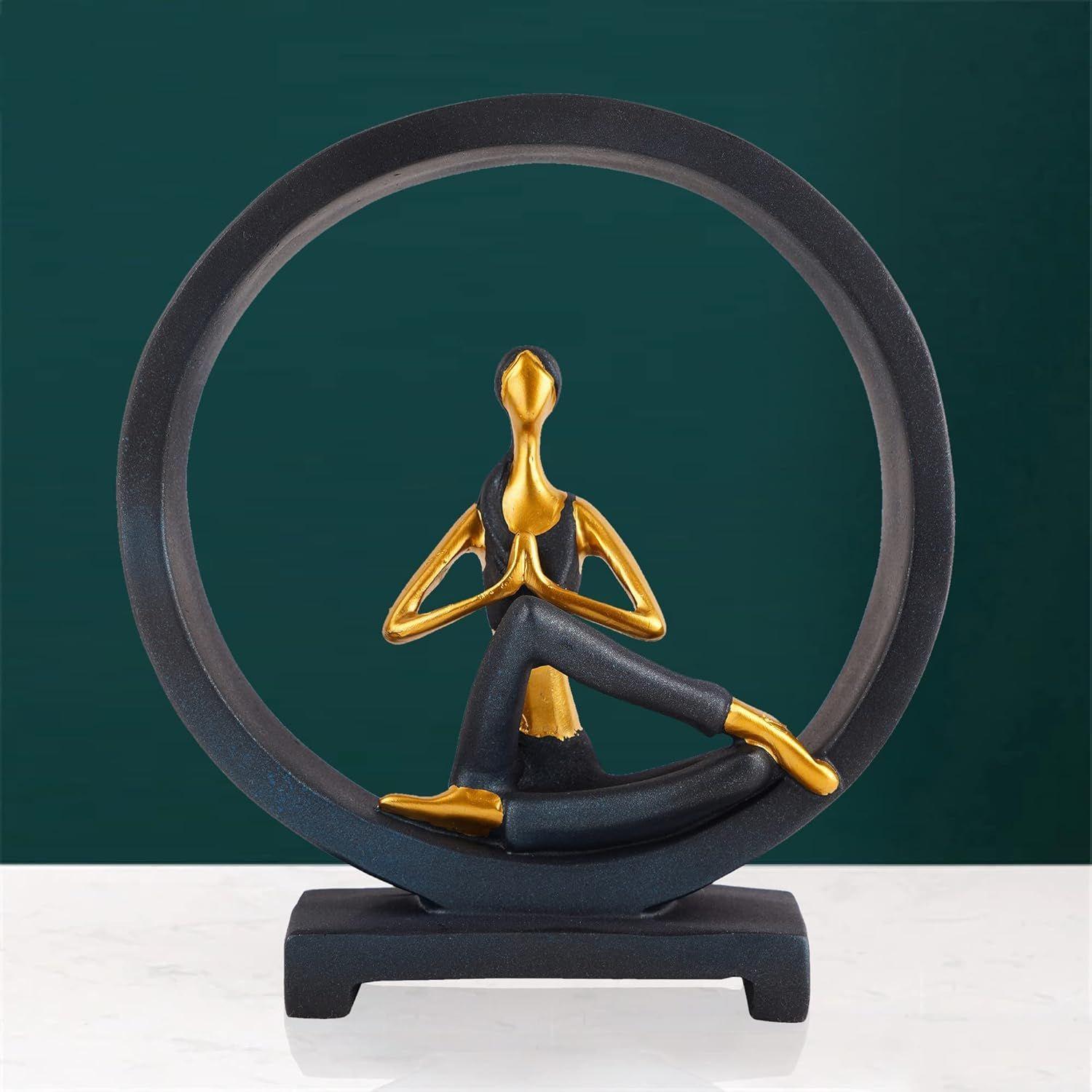 

Resin Yoga Lady Home & Office Decor Showpiece (Fantasy,), Multicolour
