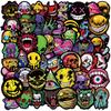 10/25/50 Pezzi Adesivi Teschio Grimace Horror Graffiti Per Fai da Te Telefono Laptop Chitarra Valigia Auto Skateboard Casco Moto