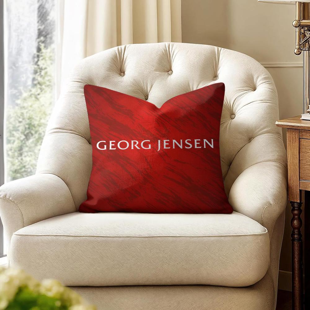 Luxury G-Georg J-Jensen Cushion Cover Natural Linen Organic Fabric Double-Sided Printing Sofa Home Decor Gift Pillow Cover
