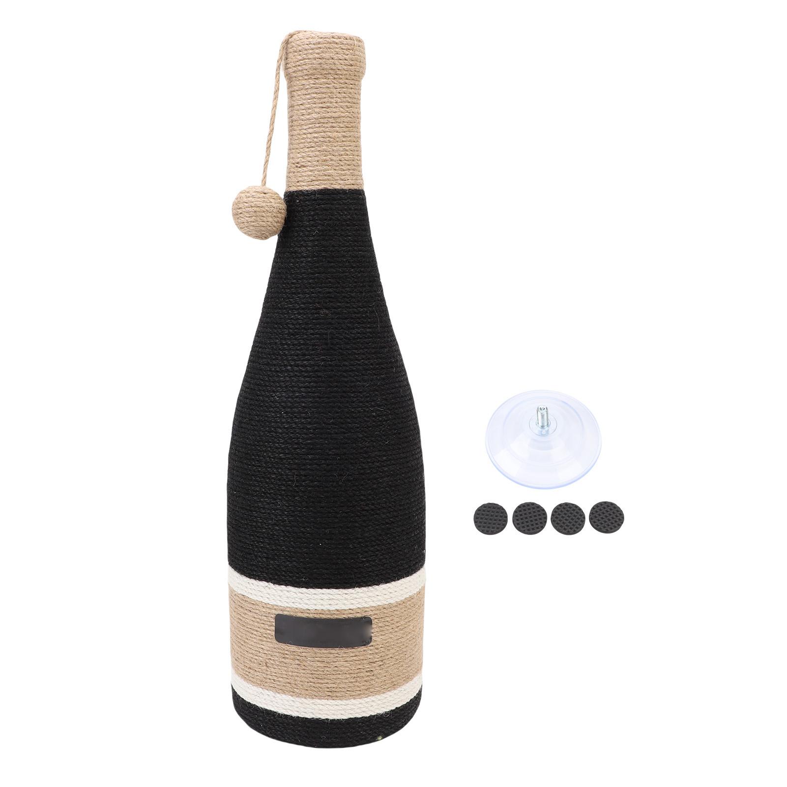 Outsideworld Wine Bottle Cat Scratcher Multifunctional Hemp Rope Wrapped Pet Claw Scratching Post Cat Entertainment Toy For Home