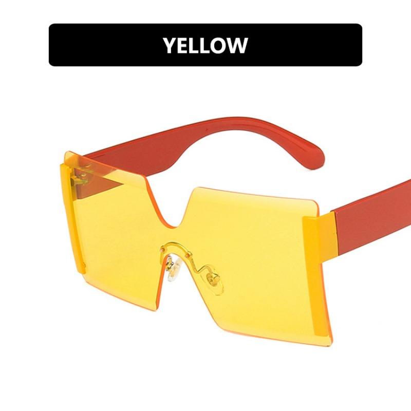 European American Conjoined UV400 Sunglasses Women Fashion Large Frame Resin Sun Glasses gafas
