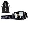 NAFEIB Motocross Goggles with Storage Bag Anti-UV Windproof Dustproof Dirt Bike ATV Off-Road Racing Goggles for Men Women
