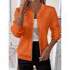 Women S Solid Color Long Sleeve Knit Zip Up Jacket Coat