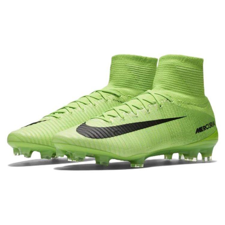 Nike Mercurial Superfly 5 FG Scoccer Cleat Electric Green Men Cleats Black-Ghost-Green 831940-305