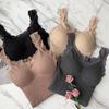 Women's Thermal Tank Top Lace Fleece Lined Warm Base Layer Vest Sleeveless Padded Camisole Undershirts