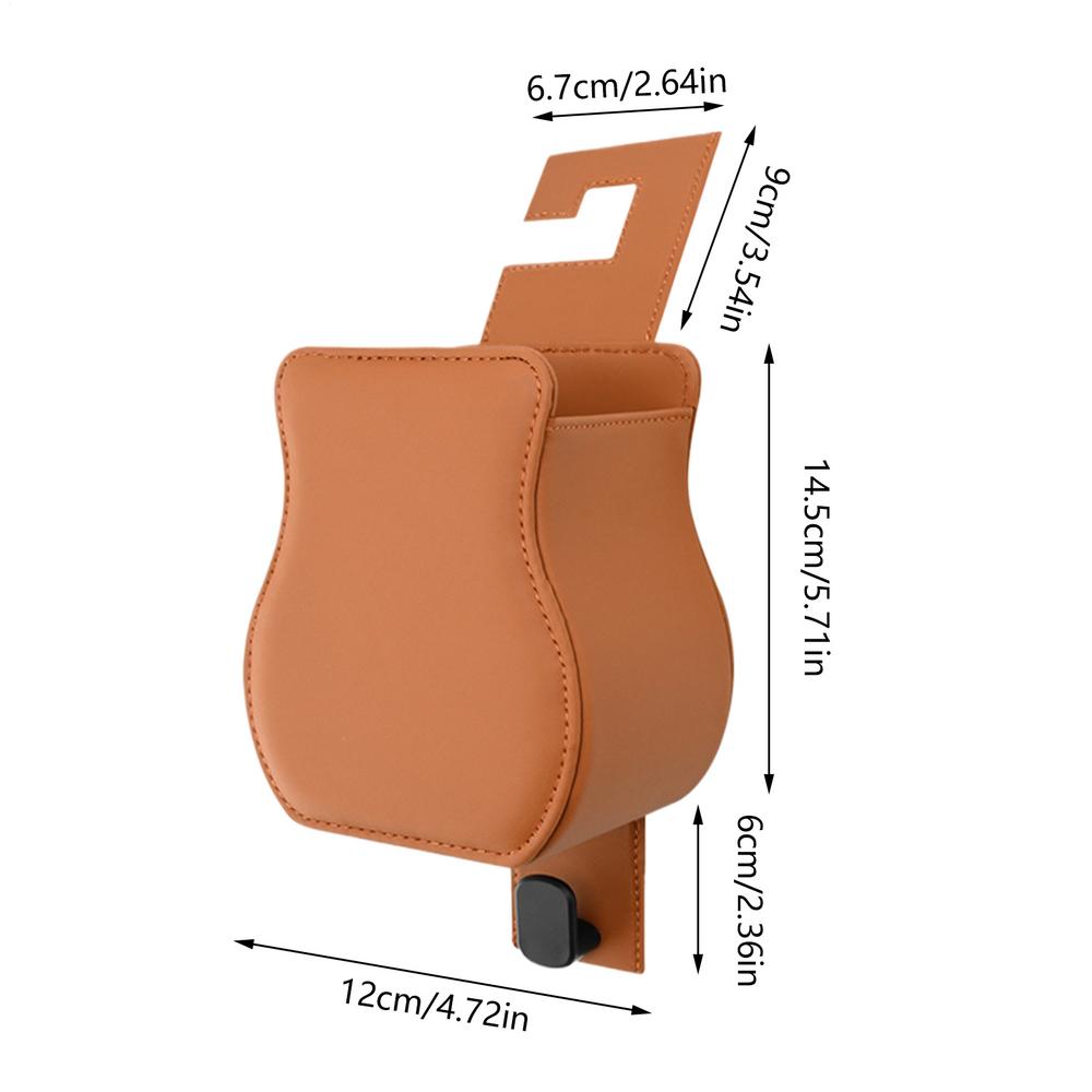 Drink Holder for Car Automotive Cup Holders Backseat Car Organizer Leather Box with Storage Hook for Auto Truck SUV Sedan RV