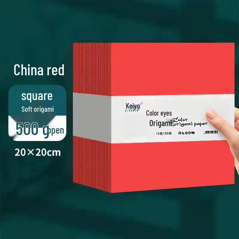 A4 Chinese Red Origami Handmade Paper for Window Decoration
