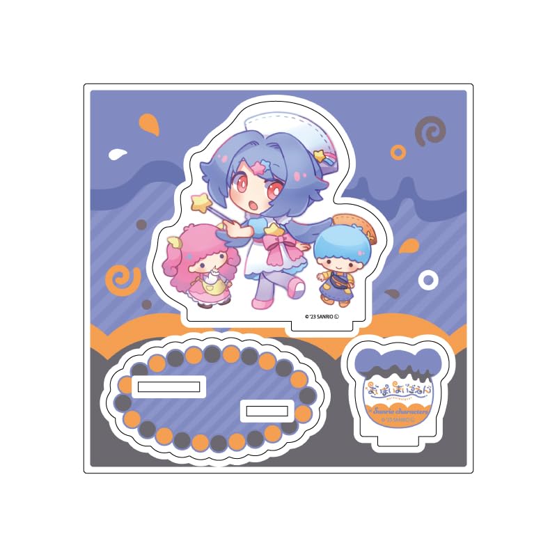 A3 Maimaimaigoen 02 Hikaru x Little Twin Stars [Mini Character Illustration] Acrylic Figure Plate