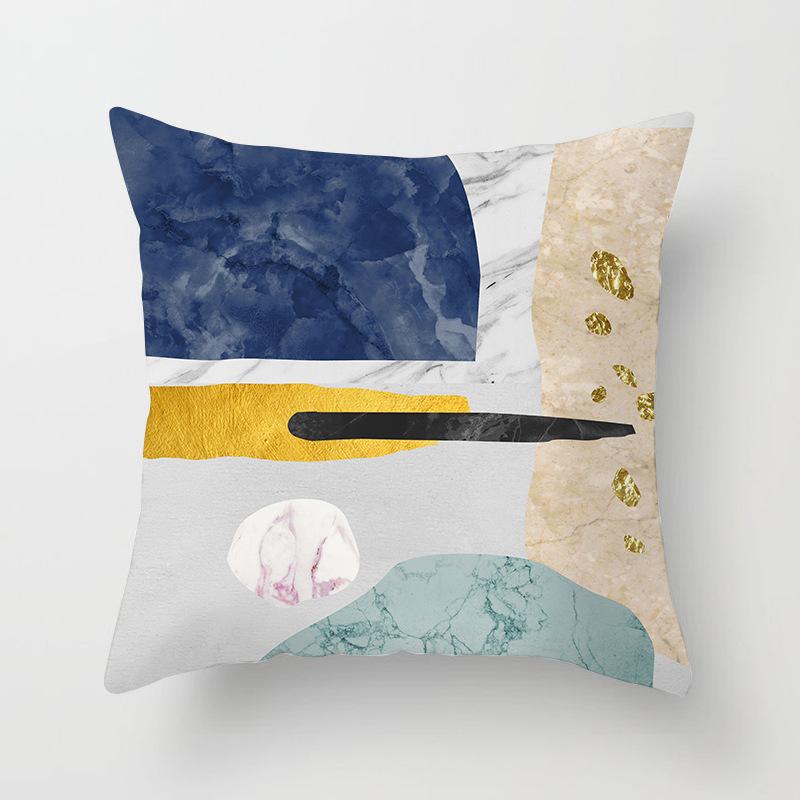 Nordic Style Modern Gold Pillowcase Home Pillow Light Luxury Sofa Pillow Cushion Cover