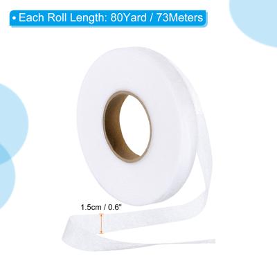 Iron-on Hemming Tape No Sewing Stitch Witchery Hem Tape Adhesive Tape for Clothes Curtains DIY Bonding Black/White