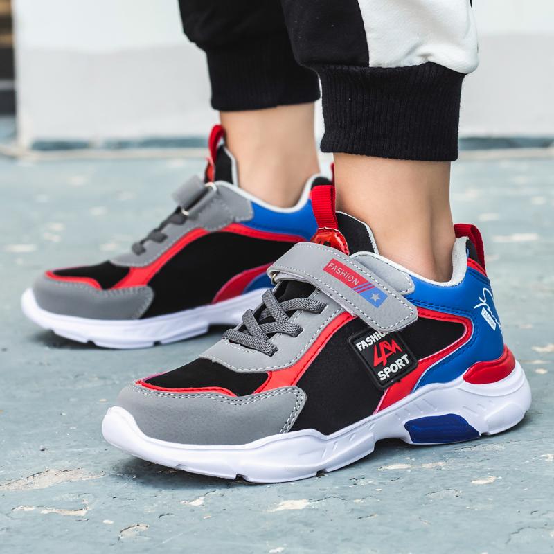 Utendørs vanntette løpesko i skinn Lette fritidssko Store gutter Jenter Sportssko