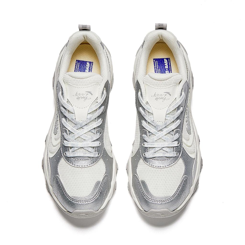 Anta Abrasion Resistant Slip Resistant Casual Shoes Women's White Silver 922618888-1