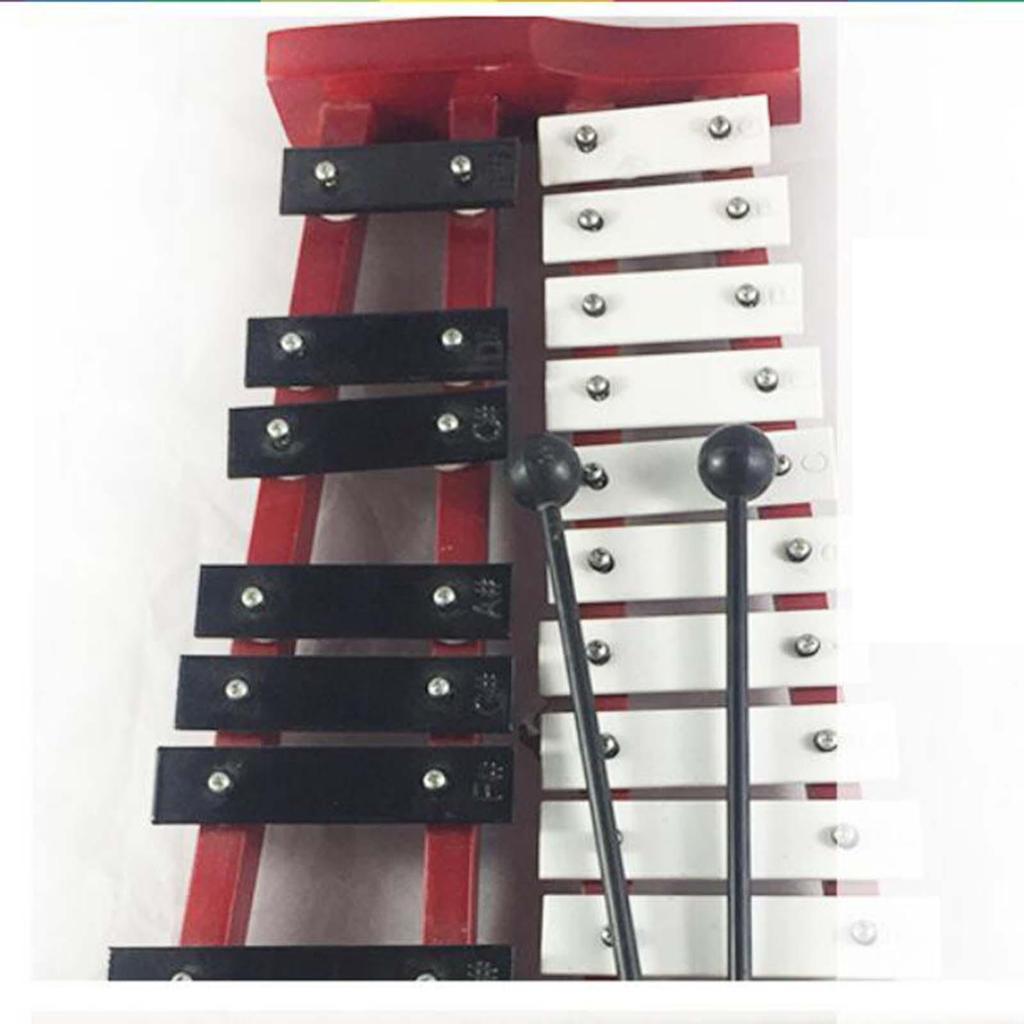 25 Note Glockenspiel Xylophone with Mallets Exquisite Craftsmanship Portable Musical Instrument