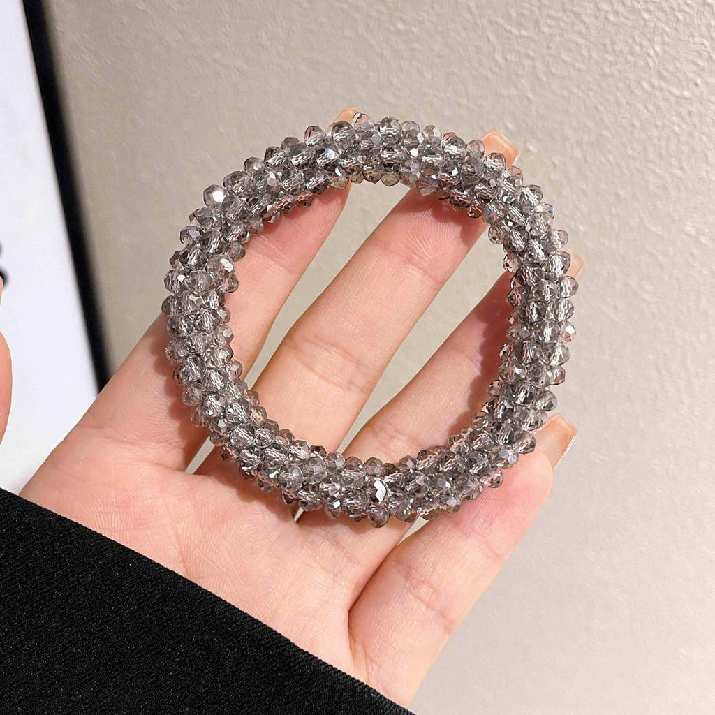 Anello per Capelli con Diamanti Completi di Alta Qualità per Donna Corda per Capelli Versatile ad Alta Elasticità Accessori per Capelli per Coda di Cavallo Alta