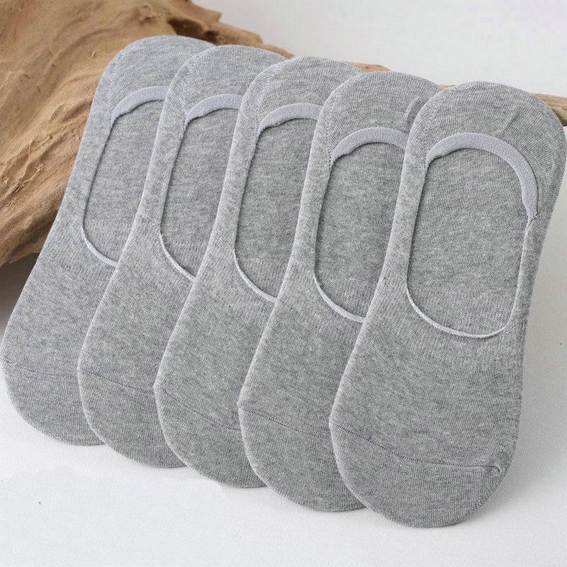 Korean Style Men's Non-Slip No-Show Summer Socks with Silicone Grip