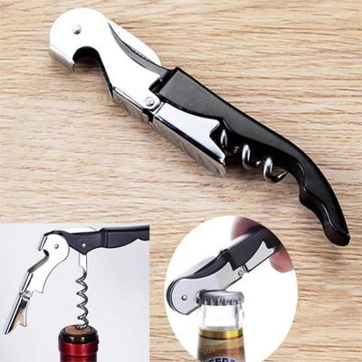 Multi-Functional 2 In 1 Bottle Openers Stainless Steel Wine Cork Screw Corkscrew Beer Cap Remover Kitchen Gadget Bar Accessories