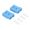 2Pcs Battery Connector 50A Lightweight Quick Disconnection Wire Harness Plug Kit 6AWG 600VBlue