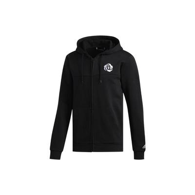Solid Color Zip Hoodie Men Tops Black DP5713