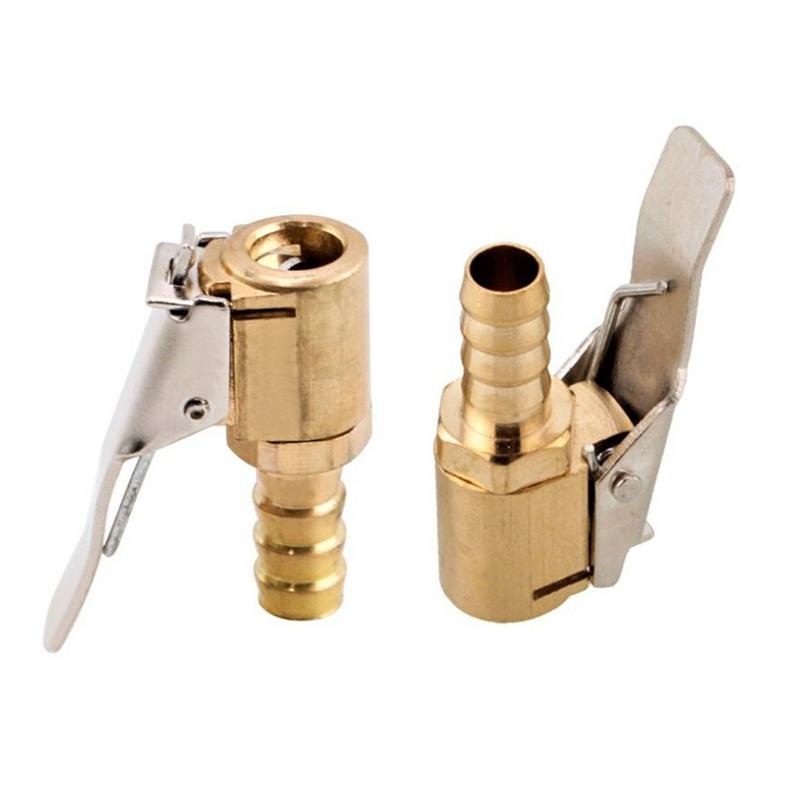 Car Inflatable Connector Practical Car Tire Inflator Valve Accessories Air Pump Clip Pure Metal Nozzle Quick Adapter Connector