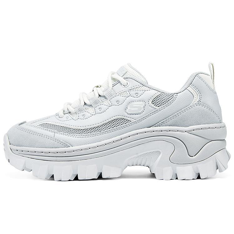 Skechers Hi-Ryze Honey Cake Shoes Soft Comfortable Low-Top Dad Shoes Women sneaker Gray 177233-GRY 35