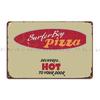 Surfer Boy Pizza Metal Signs Bar Cinema Print Design Create Tin Sign Poster
