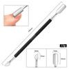 Stainless Steel Double-Ended Nail Art Exfoliating and Cuticle Pusher Tool