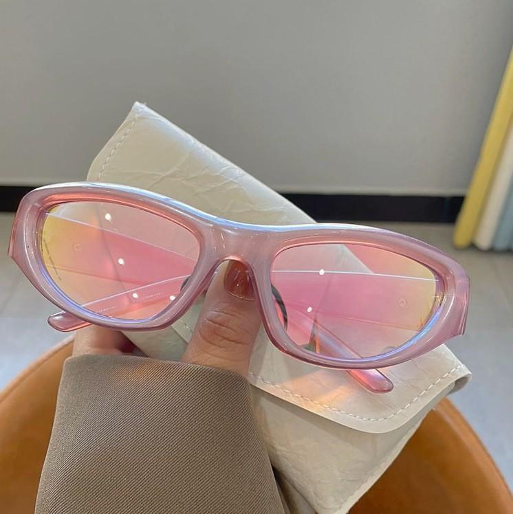Vintage millennial babes yk riding gm sunglasses purple pink new European and American Internet celebrity babes sunglasses