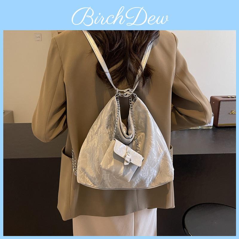 Versatile Street Style Crossbody Bag With Water Pattern And Dual-purpose Design