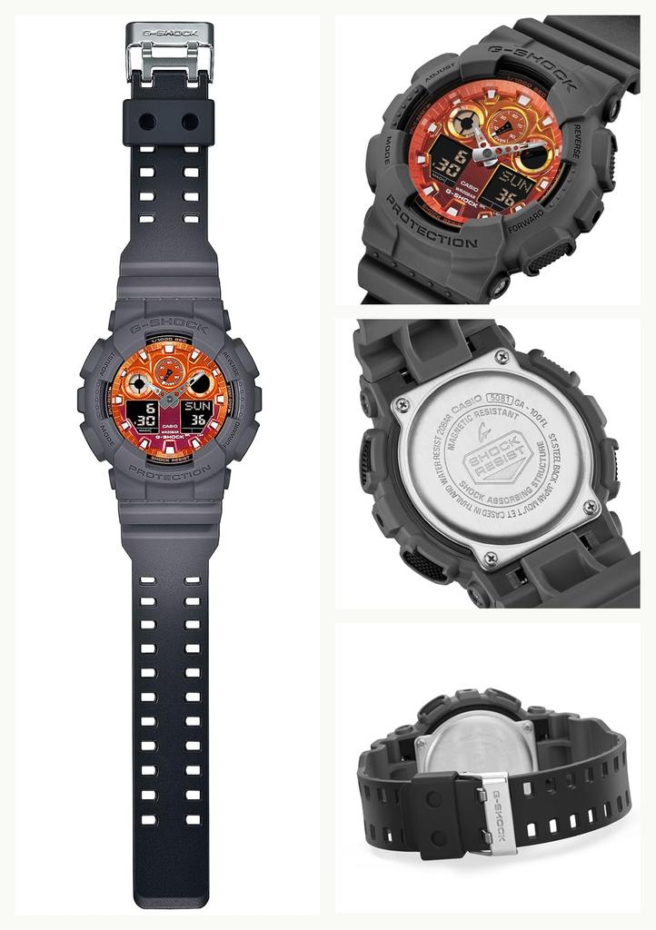 Uhr in der Serie Grau [Casio] G-Shock []Flame GA-100FL-8AJF Herren