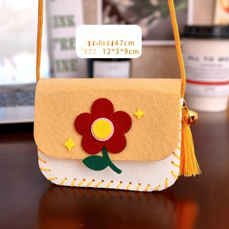 Christmas Handmade Felt Crossbody Bag, Children's Cartoon Non-woven Fabric Coin Purse, Christmas Candy Backpack