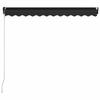 Manual Retractable Awning with LED Lighting 350 X 250 Cm Anthracite Grey