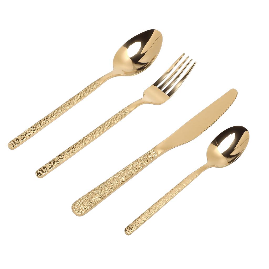 Flatware Set for 6 Person Stainless Steel Utensil Cutlery Set Fork Spoon Tableware Dishwasher Safe for Restaurant Wedding Party