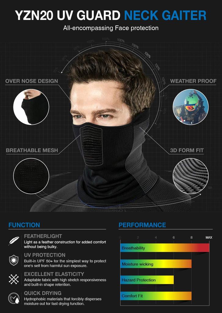 [Tesla] Face Mask Face Cover [Breathable/UV Protection/Stretchable] Sports Outdoor Running