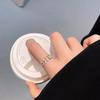 2024 Korean High-End Crystal Leaf Ring: Luxury Niche Design with Cold Aesthetic
