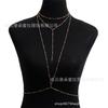 Cross-border Jewelry Body Chain European and American Sexy Exaggerated Beach Casual Flash Diamond Pendant Fringed Alloy Chest Chain