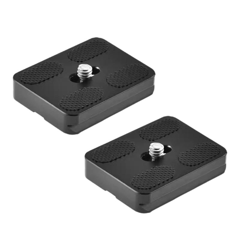 Aluminum Alloy Quick Release Plate for Arca Standard 50mm Tripods Ballhead Featuring AntiSlip Rubber Pad 1/4 Screw