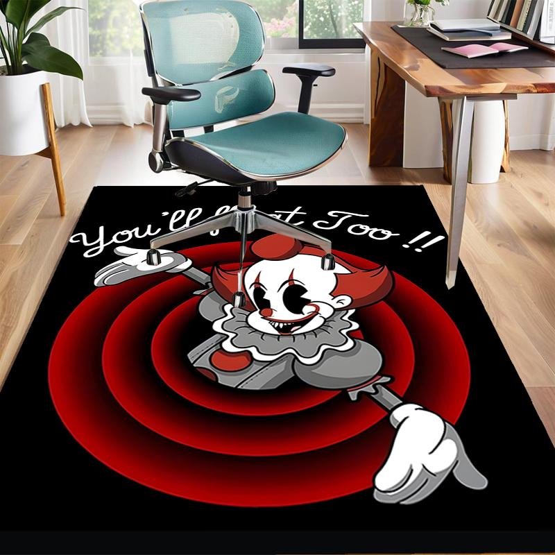 1pc Pennywise1 Design Area Rug - Non-Slip, Soft & Cozy Floor Mat for Living Room, Bedroom, Office - Indoor/Outdoor Decorative Carpet