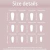 Elegant Press on Nail French Designs Wearable Nail Wraps Artificial Acrylic Nails False Nails Easy to Apply and Remove
