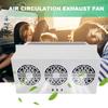 Portable Deodorization Ventilator 180 Degree Angle Adjustable Air Circulation Fan 3 Heads Auto Cooling Fan for Vehicle Truck SUV