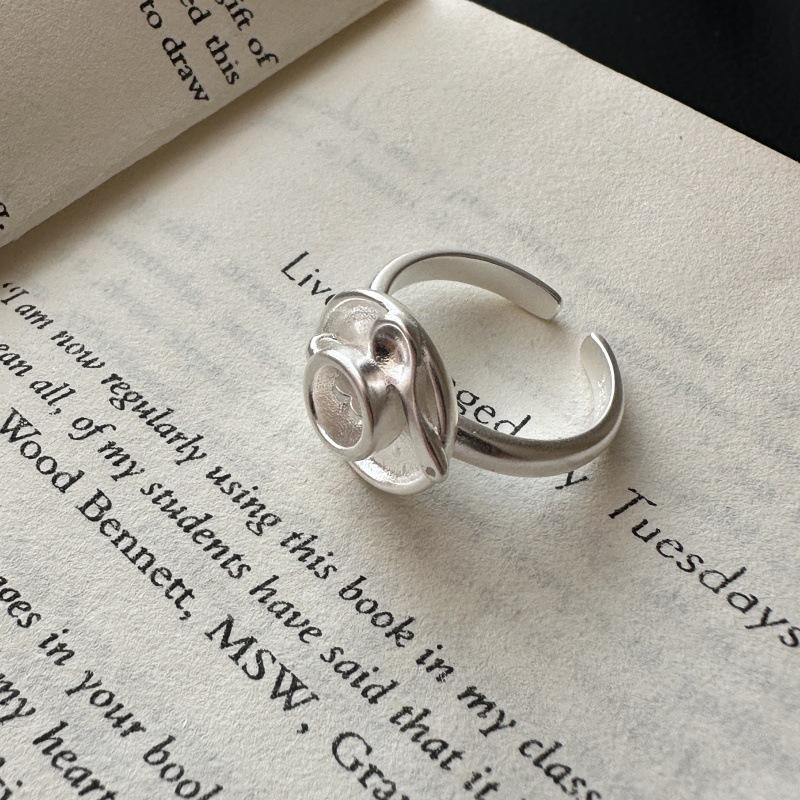 

1 шт. Простые винтажные кольца в виде кофейной чашки для женщин и пар с уникальным дизайном. Ювелирные аксессуары Sense, предотвращающие аллергию. 17cm серебряный