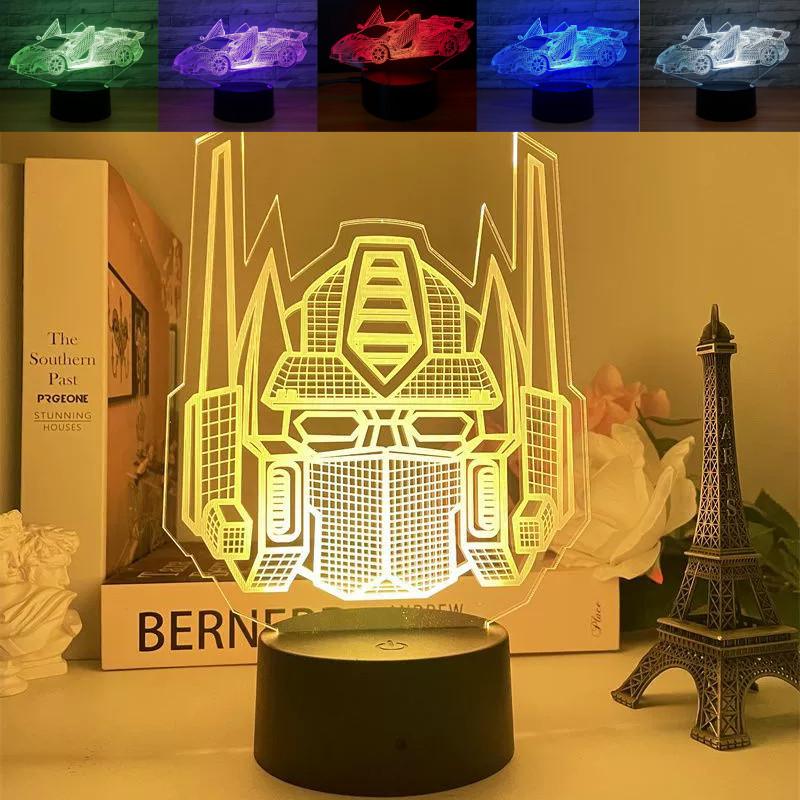 Transformers Optimus Prime 3d Night Light 7 Colors Led Lamp Table